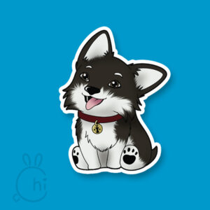 A Smol Puppers Chibi Sticker