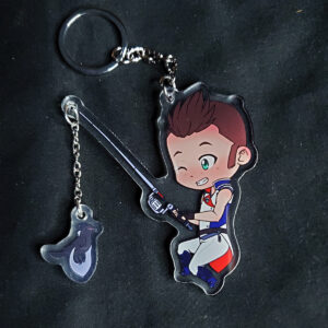 OOPS: The Crow and the Lucky Fisherman Chibi Keychain