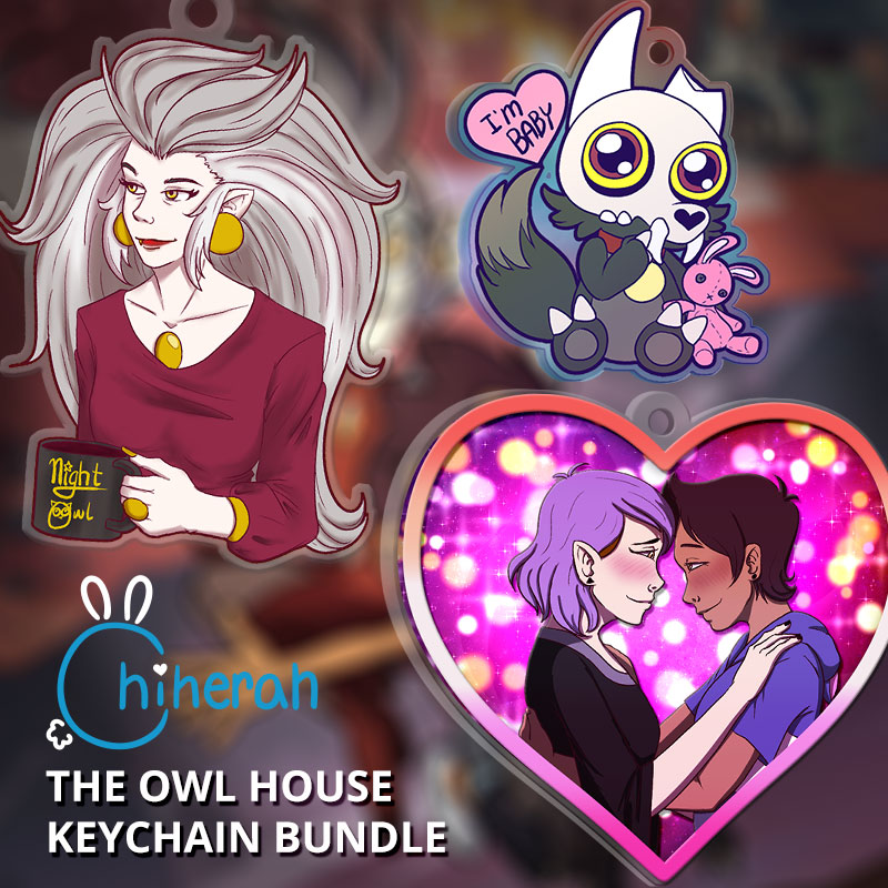 The Owl House Possessed Hunter Two Sided Acrylic Keychain 